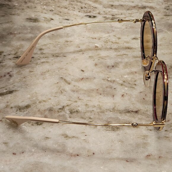 RARE GUCCI RETRO MAISON DEL\'AMOUR ROUND RED GREEN STRIPED OVERSIZED SUNGLASSES main image 8